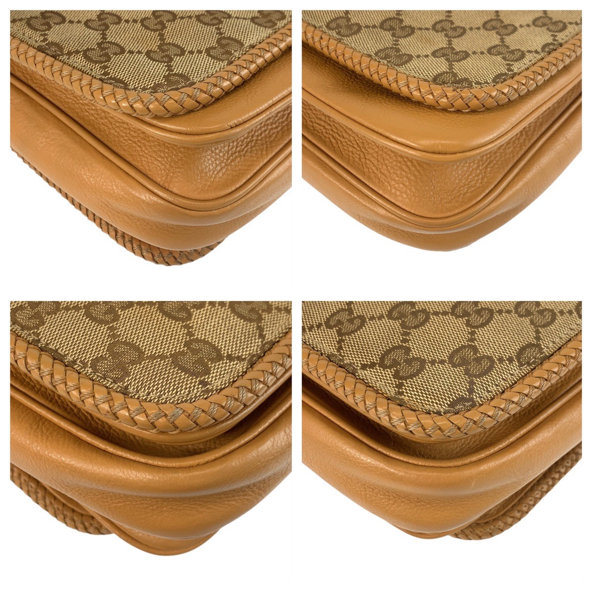 GUCCI Shoulder Bag 257024 GG canvas Beige Gold Metal Marrakech