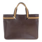 GUCCI Tote Bag 002.1134 leather Brown Beige SilverMetal Sherry line