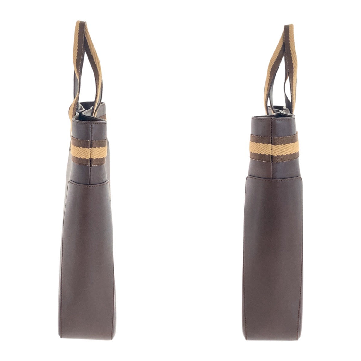 GUCCI Tote Bag 002.1134 leather Brown Beige SilverMetal Sherry line