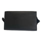 CELINE Shoulder Bag leather Black GoldMetal Trapeze Embossing