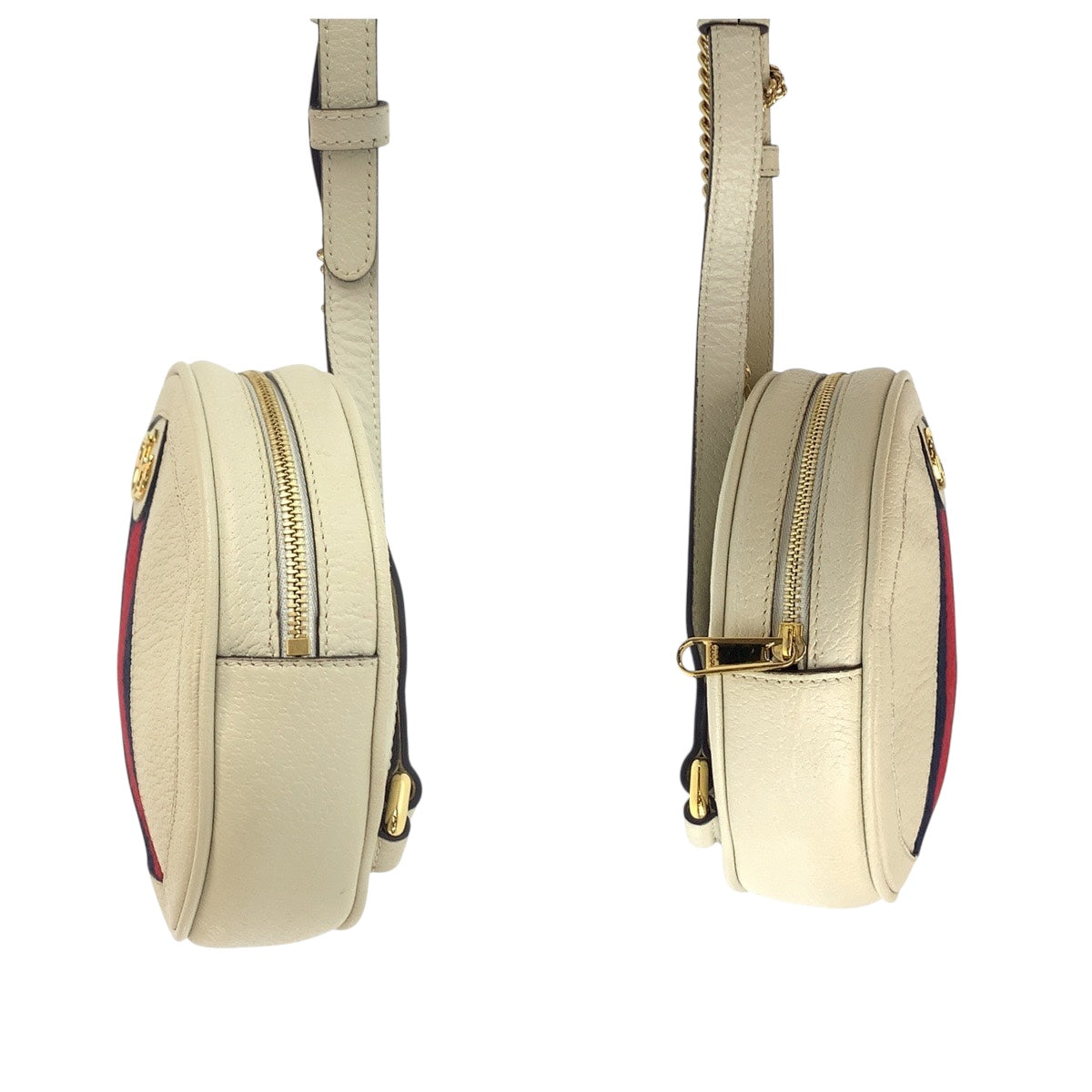 GUCCI Backpack 598661 leather White GoldMetal Ofidia