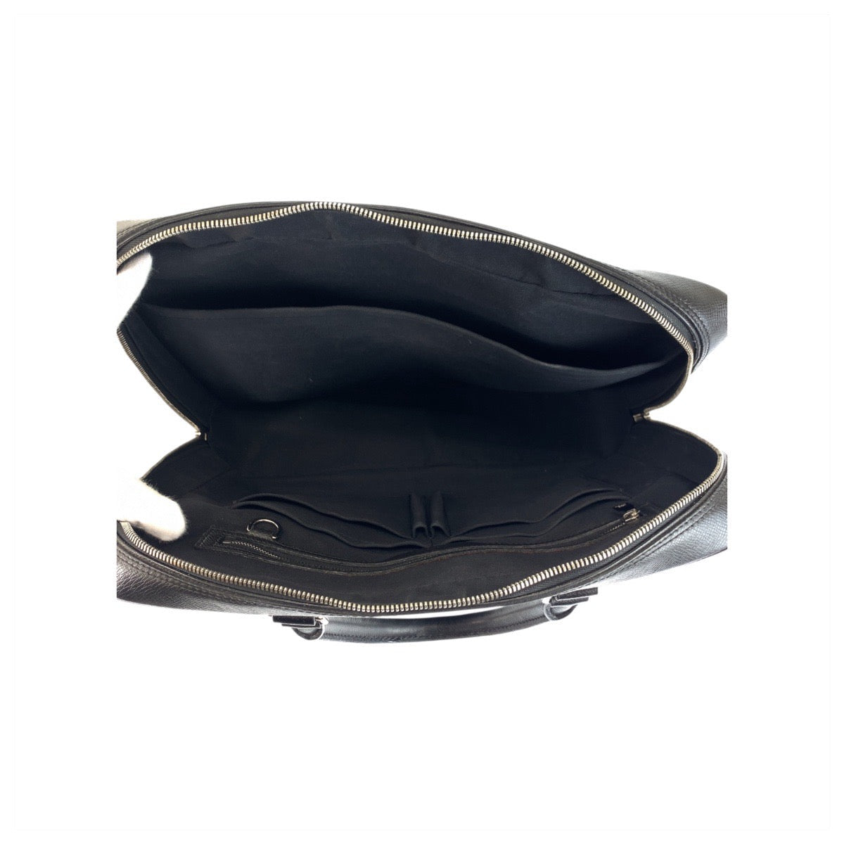 LOUIS VUITTON Business bag M32782 leather Black SilverMetal Taiga Neo Igor