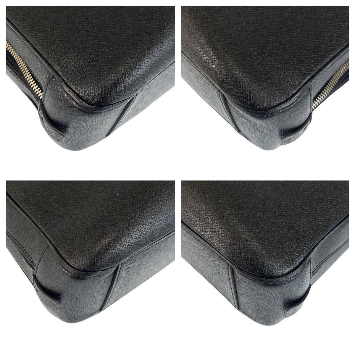 LOUIS VUITTON Business bag M32782 leather Black SilverMetal Taiga Neo Igor