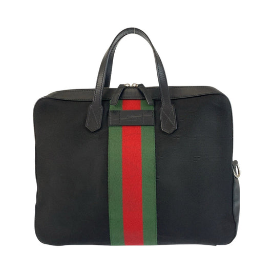 GUCCI Business bag 387102 canvas Black SilverMetal Sherry line