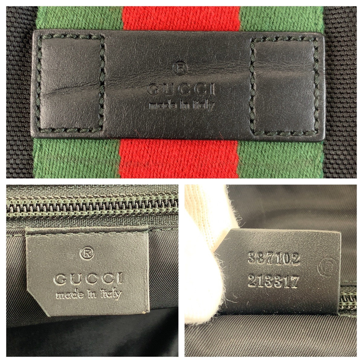 GUCCI Business bag 387102 canvas Black SilverMetal Sherry line
