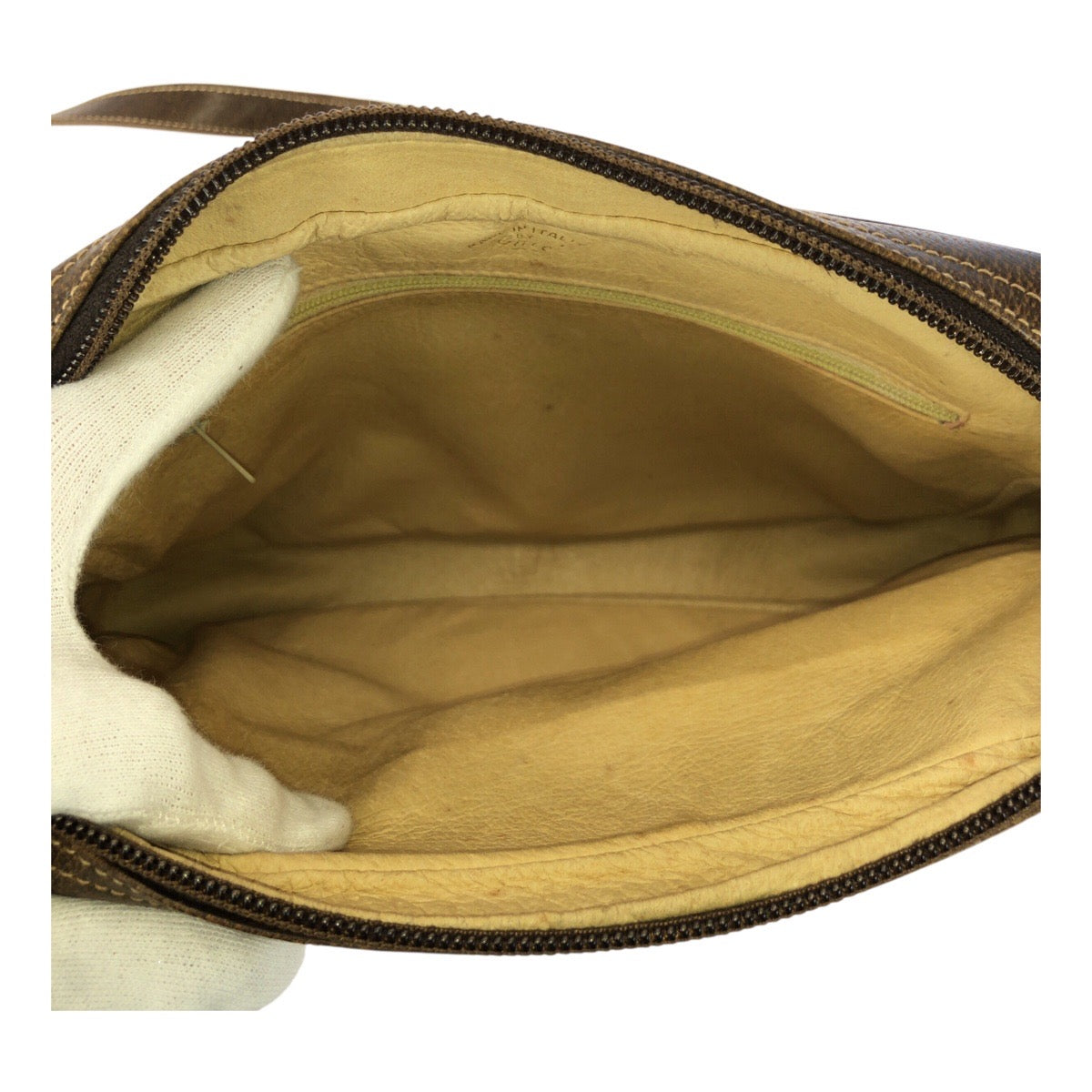 GUCCI Shoulder Bag GG Supreme Canvas Brown gold Old Gucci