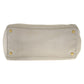 PRADA Tote Bag leather Off-White Ivory Gold Metal Vitello
