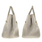 PRADA Tote Bag leather Off-White Ivory Gold Metal Vitello