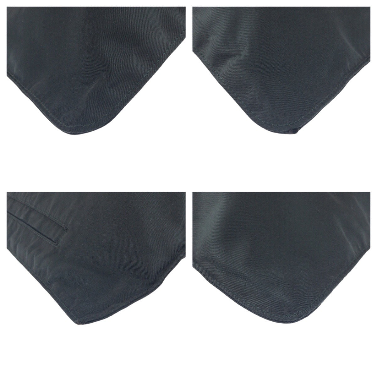 PRADA Shoulder Bag Nylon Black SilverMetal Test Triangle With logo