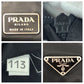 PRADA Shoulder Bag Nylon Black SilverMetal Test Triangle With logo