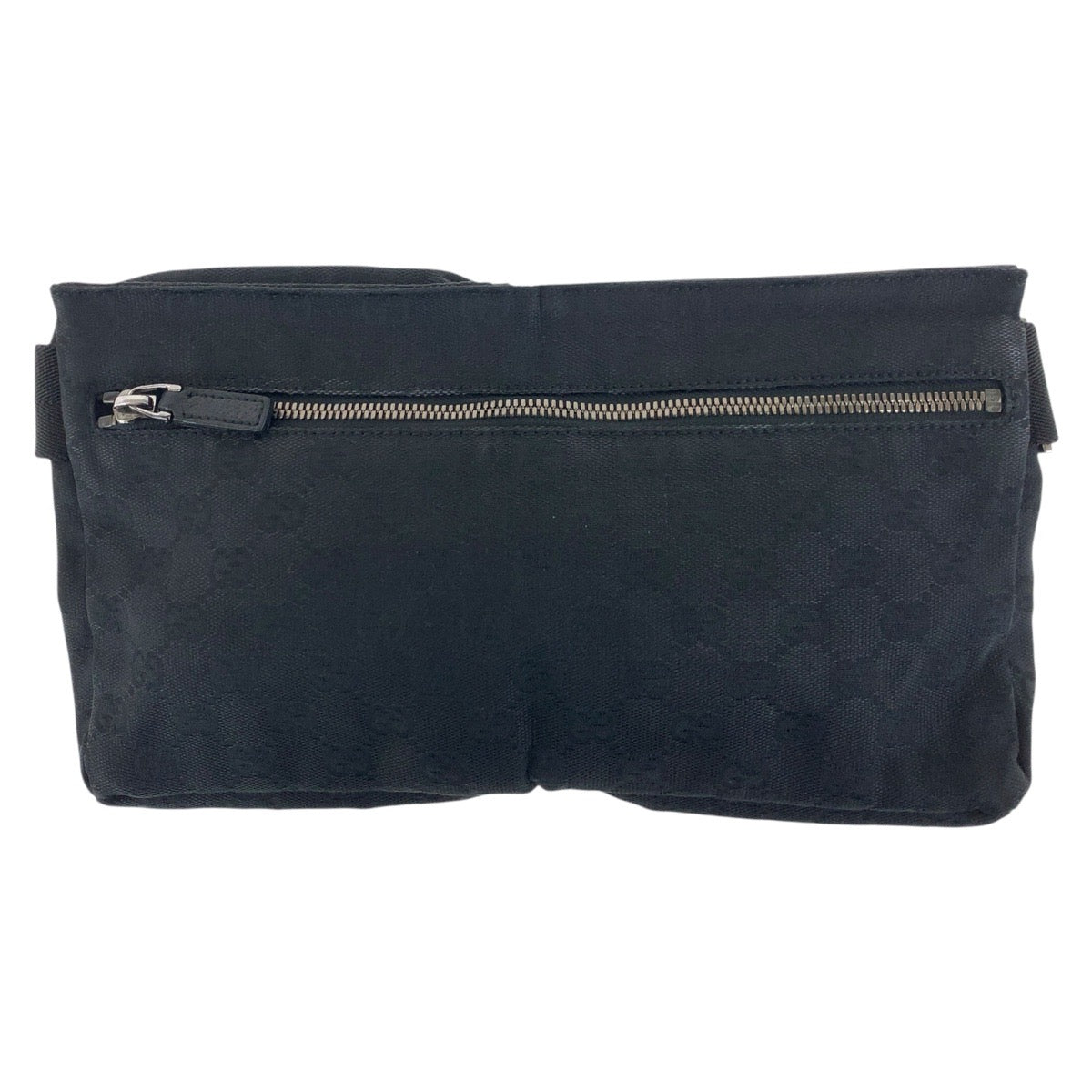 GUCCI Sling bag 28566 GG canvas Black SilverMetal