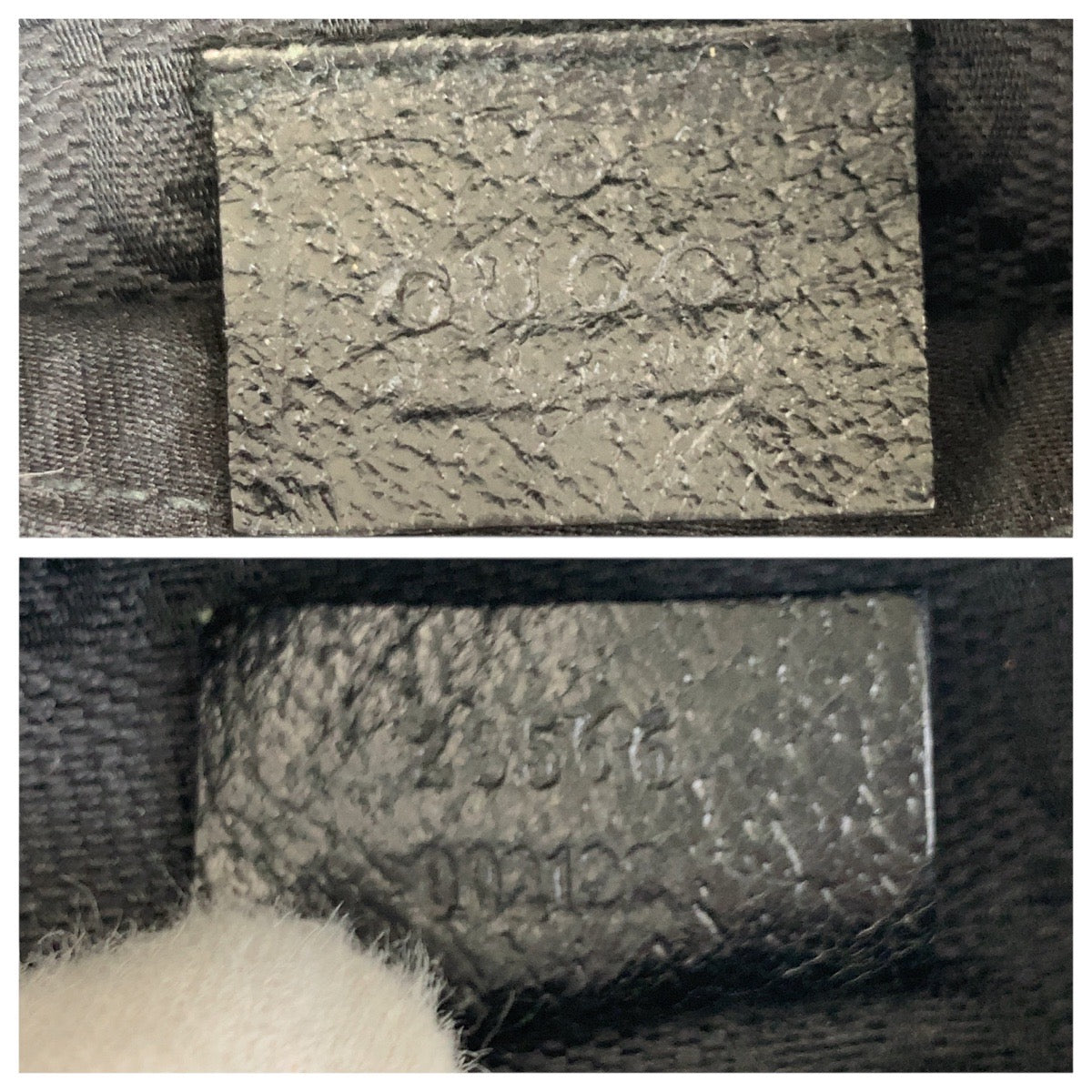 GUCCI Sling bag 28566 GG canvas Black SilverMetal