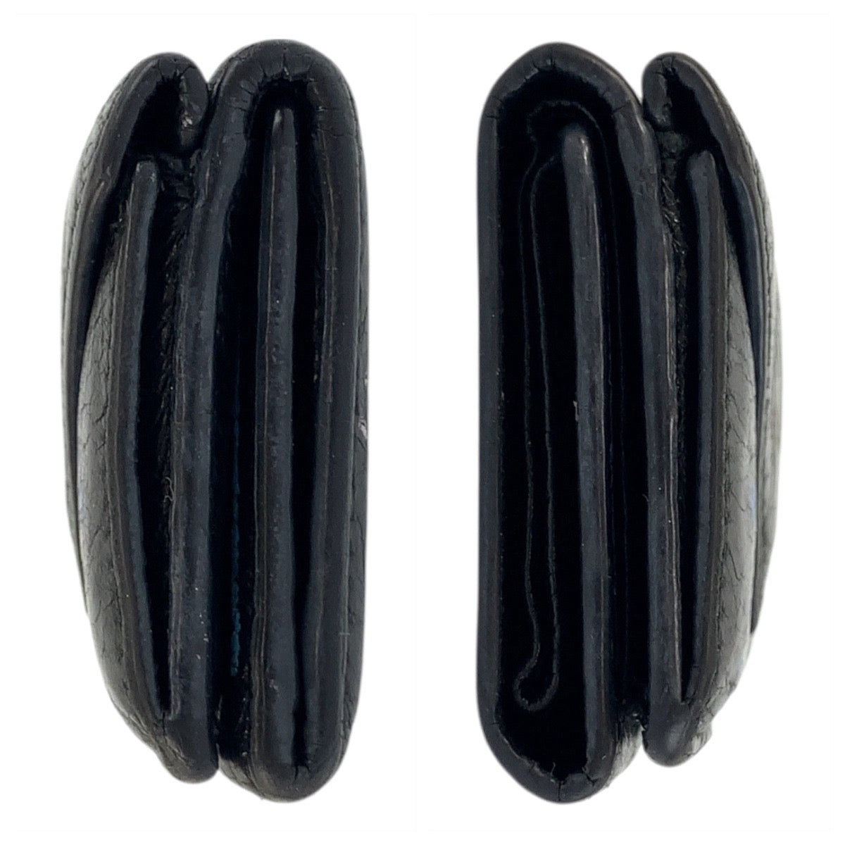 BALENCIAGA Tri-fold wallet 891445 1060 Y 532244 leather Black black Graffiti Paper mini