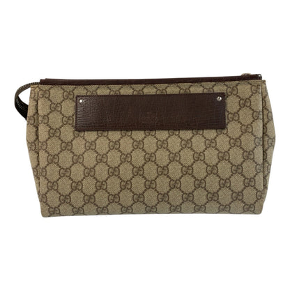 GUCCI Clutch bag 101633 GG Supreme Canvas Beige brown