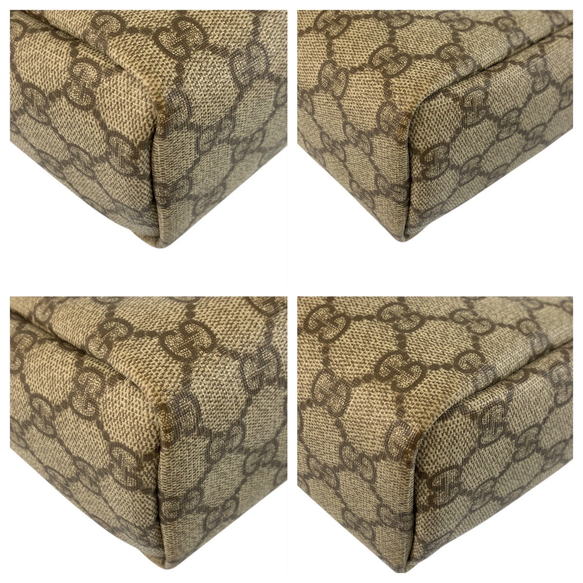 GUCCI Clutch bag 101633 GG Supreme Canvas Beige brown