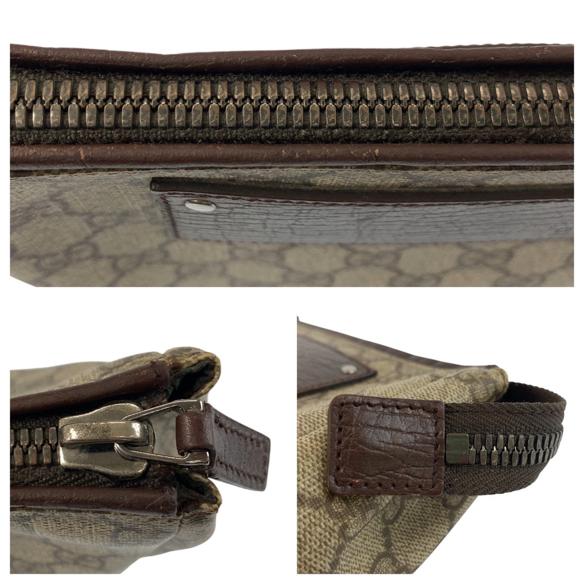 GUCCI Clutch bag 101633 GG Supreme Canvas Beige brown