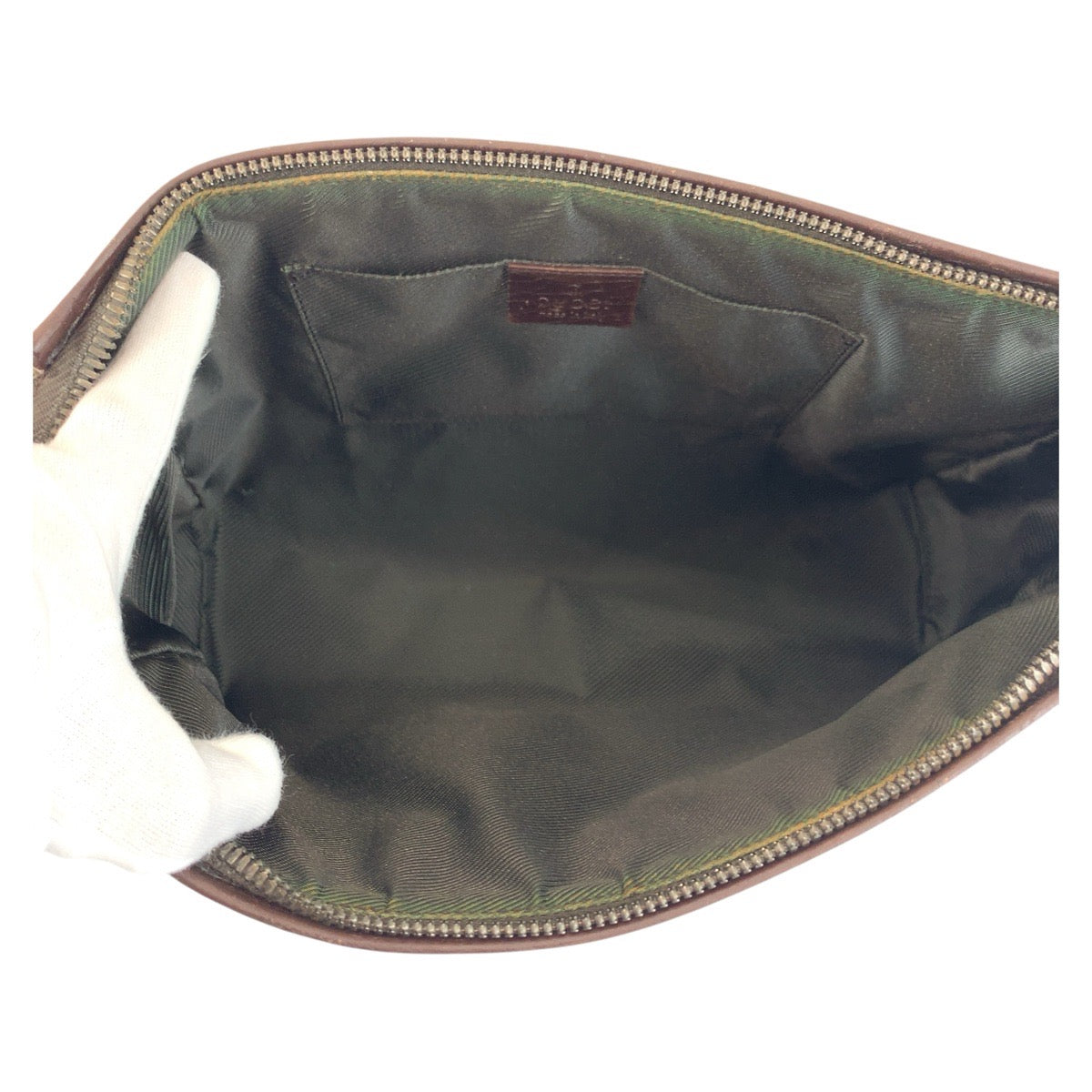 GUCCI Clutch bag 101633 GG Supreme Canvas Beige brown