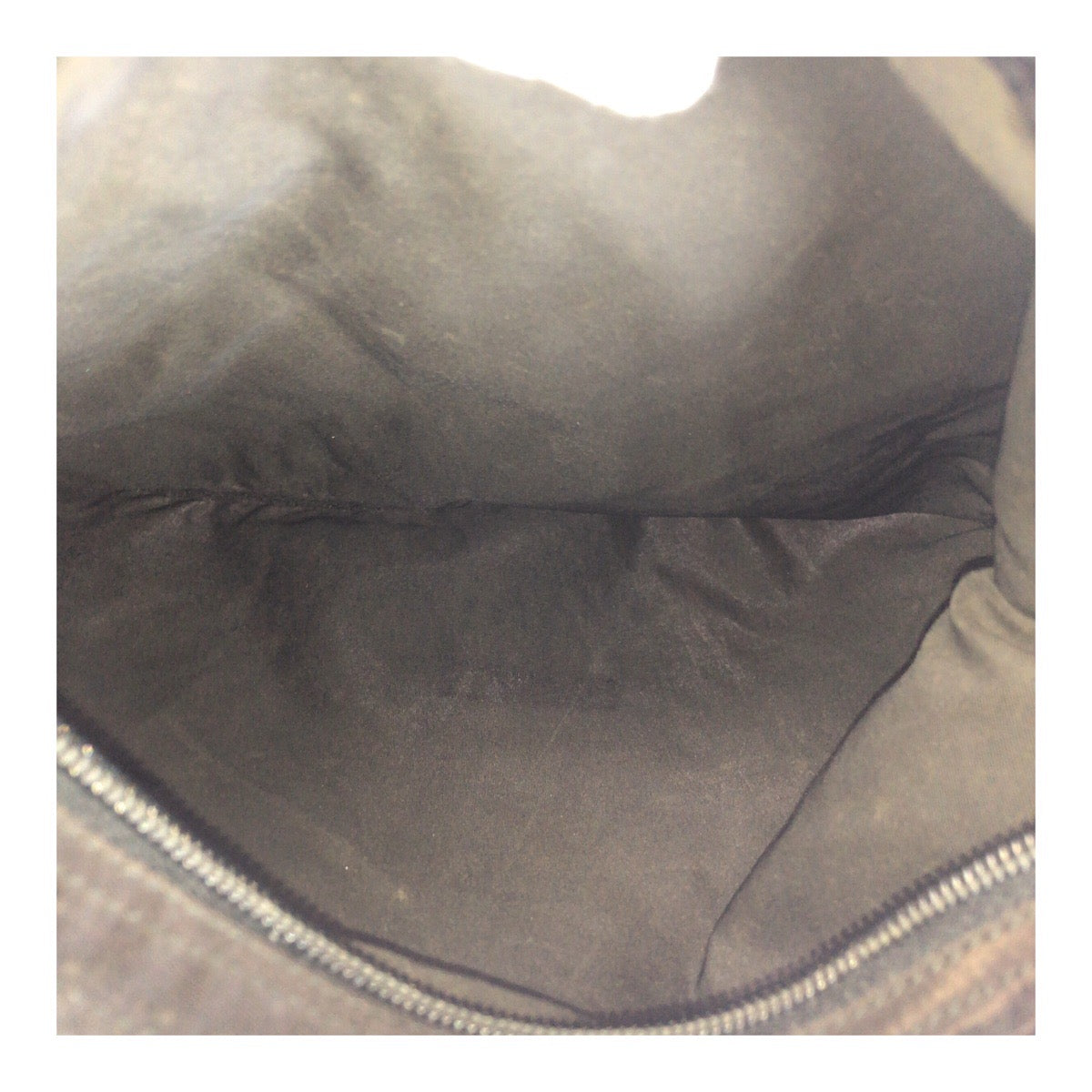 PRADA Shoulder Bag Nylon Black Silver Test Triangle With logo