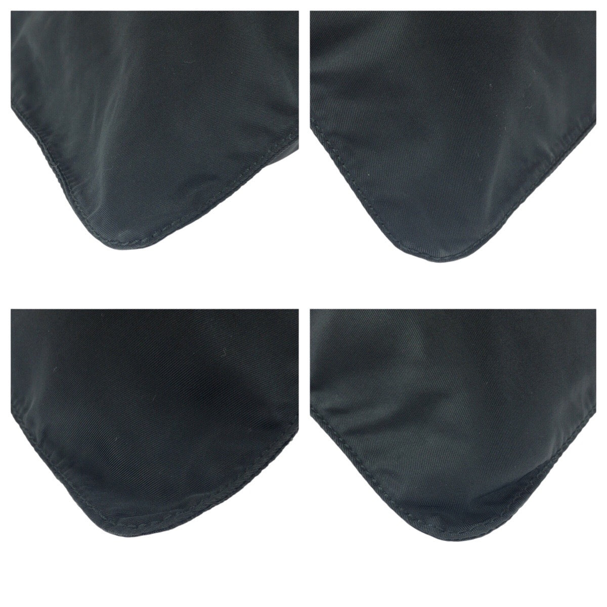 PRADA Shoulder Bag Nylon Black Silver Test Triangle With logo