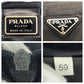 PRADA Shoulder Bag Nylon Black Silver Test Triangle With logo