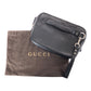 GUCCI Clutch bag 256076 leather Black SilverMetal