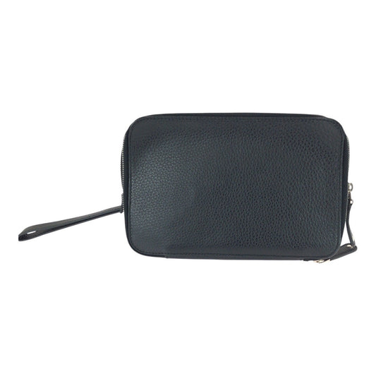 GUCCI Clutch bag 256076 leather Black SilverMetal