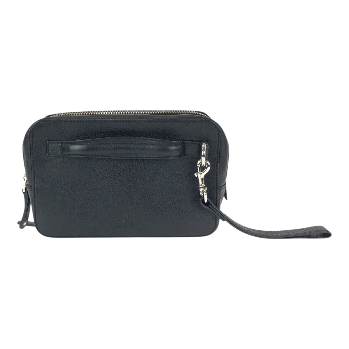 GUCCI Clutch bag 256076 leather Black SilverMetal