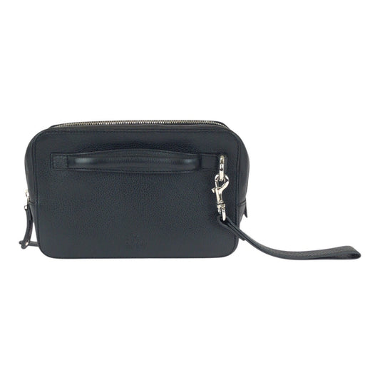 GUCCI Clutch bag 256076 leather Black SilverMetal