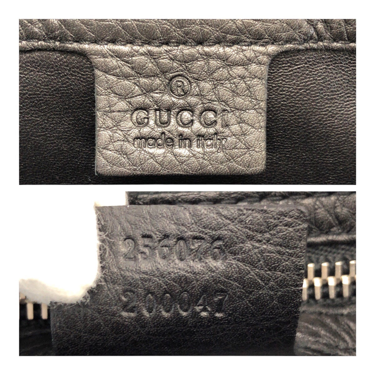 GUCCI Clutch bag 256076 leather Black SilverMetal
