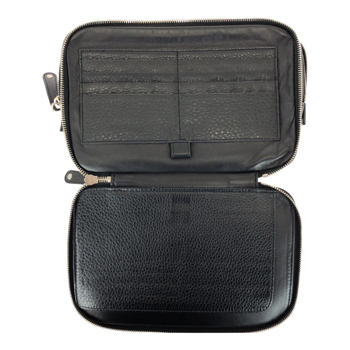 GUCCI Clutch bag 256076 leather Black SilverMetal