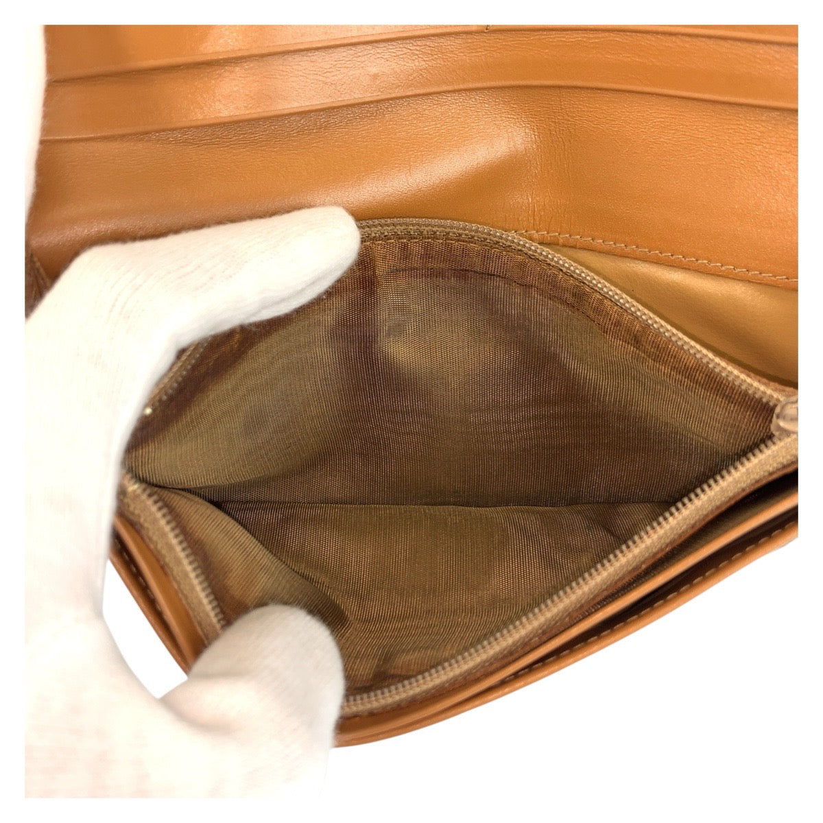 CELINE Long Wallet Purse M11 PVC Brown Macadam