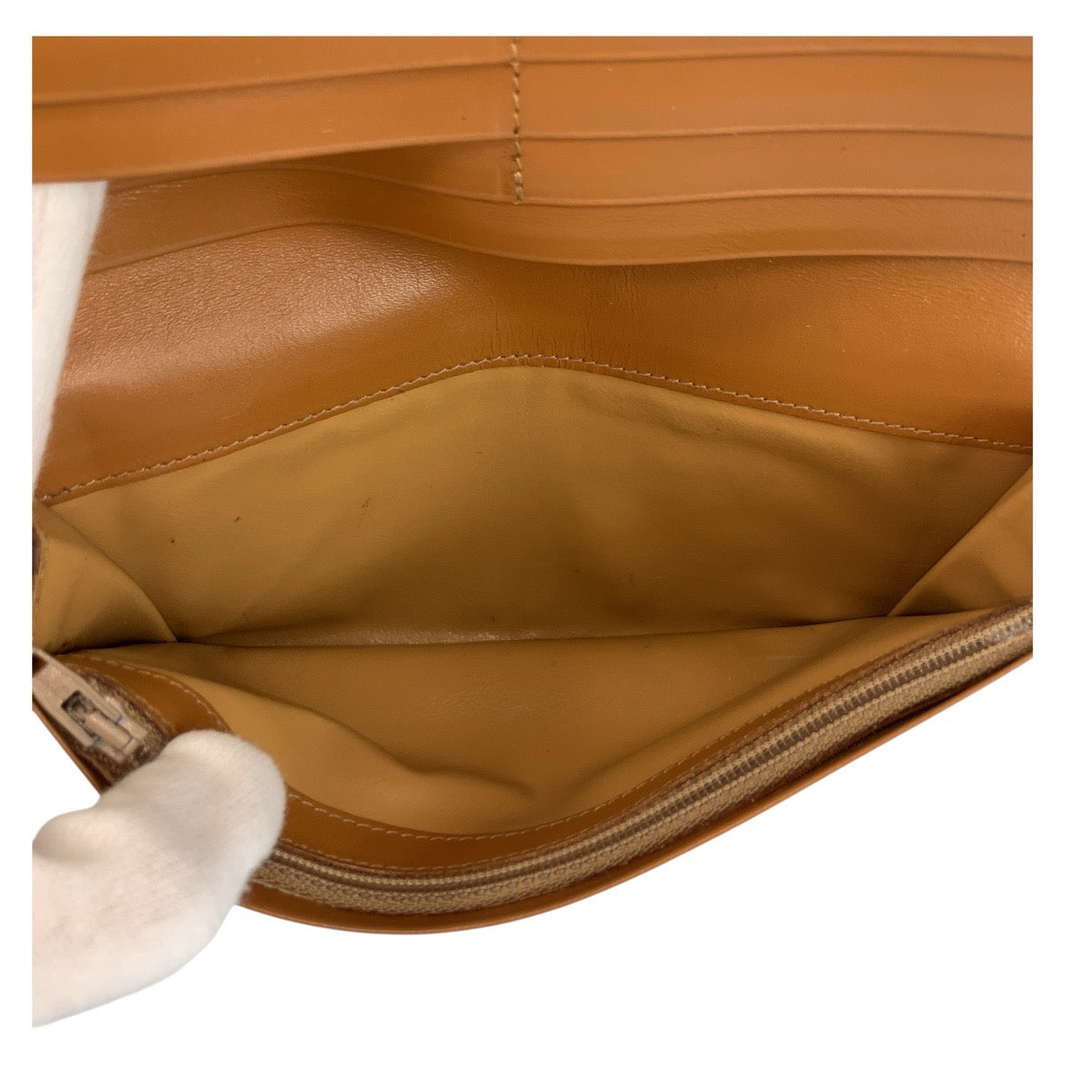 CELINE Long Wallet Purse M11 PVC Brown Macadam