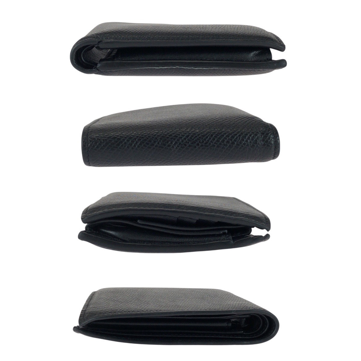 CELINE Bifold Wallet leather Black SilverMetal