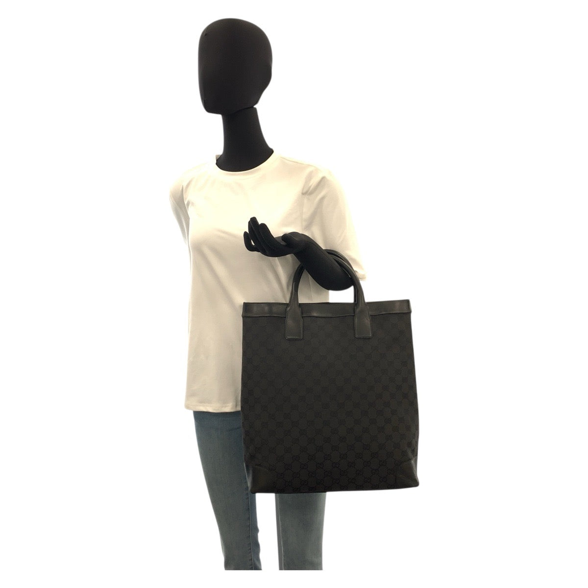 GUCCI Tote Bag 33889 GG canvas black