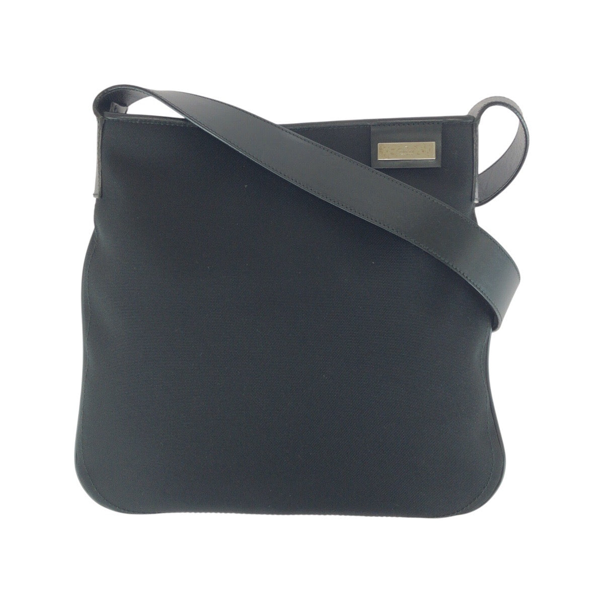 GUCCI Shoulder Bag 019 0422 canvas Black SilverMetal