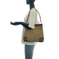 GUCCI Shoulder Bag 33900 GG canvas Brown Silver Metal