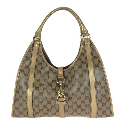 GUCCI Shoulder Bag 203494 GG canvas Gold brown GG crystal