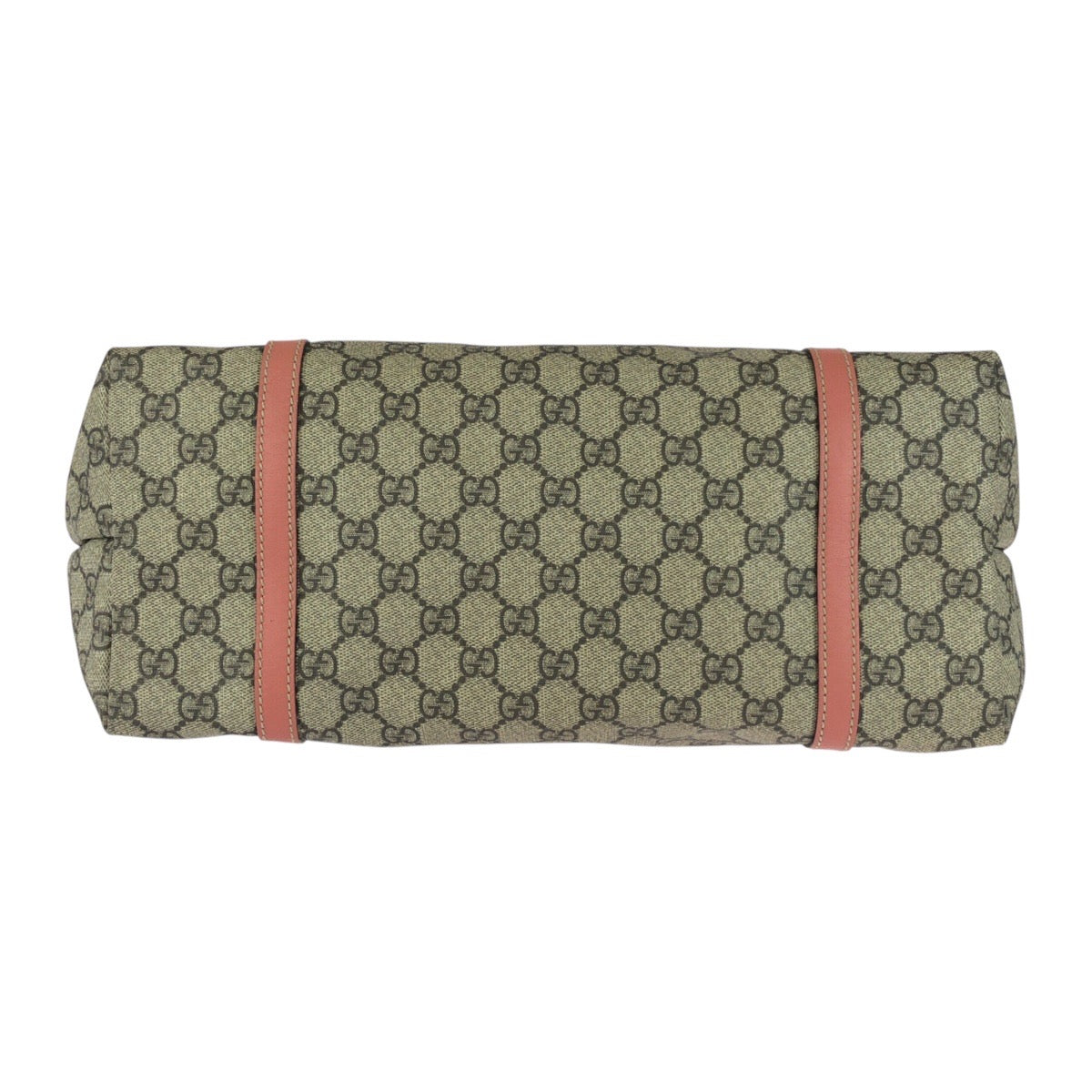 GUCCI Tote Bag 197953 GG Supreme Canvas Pink Gray Gold Metal