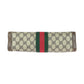 GUCCI Clutch bag 67 014 2125 GG Supreme Canvas Brown gray Old Gucci Shelly Line