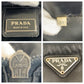 PRADA Shoulder Bag Nylon Black Silver Test Triangle With logo