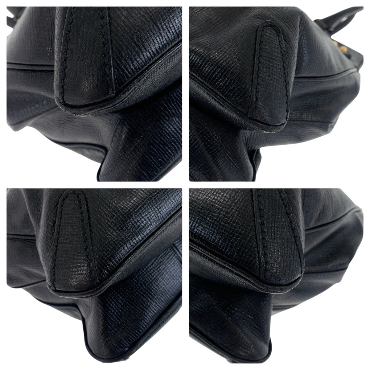 GUCCI Tote Bag 114914 leather Black GoldMetal Horsebit