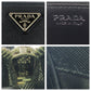 PRADA Long Wallet Purse leather Black SilverMetal Safiano Triangle With logo
