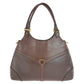 GUCCI Tote Bag 114875 leather Brown Gold Metal Interlocking Old Gucci