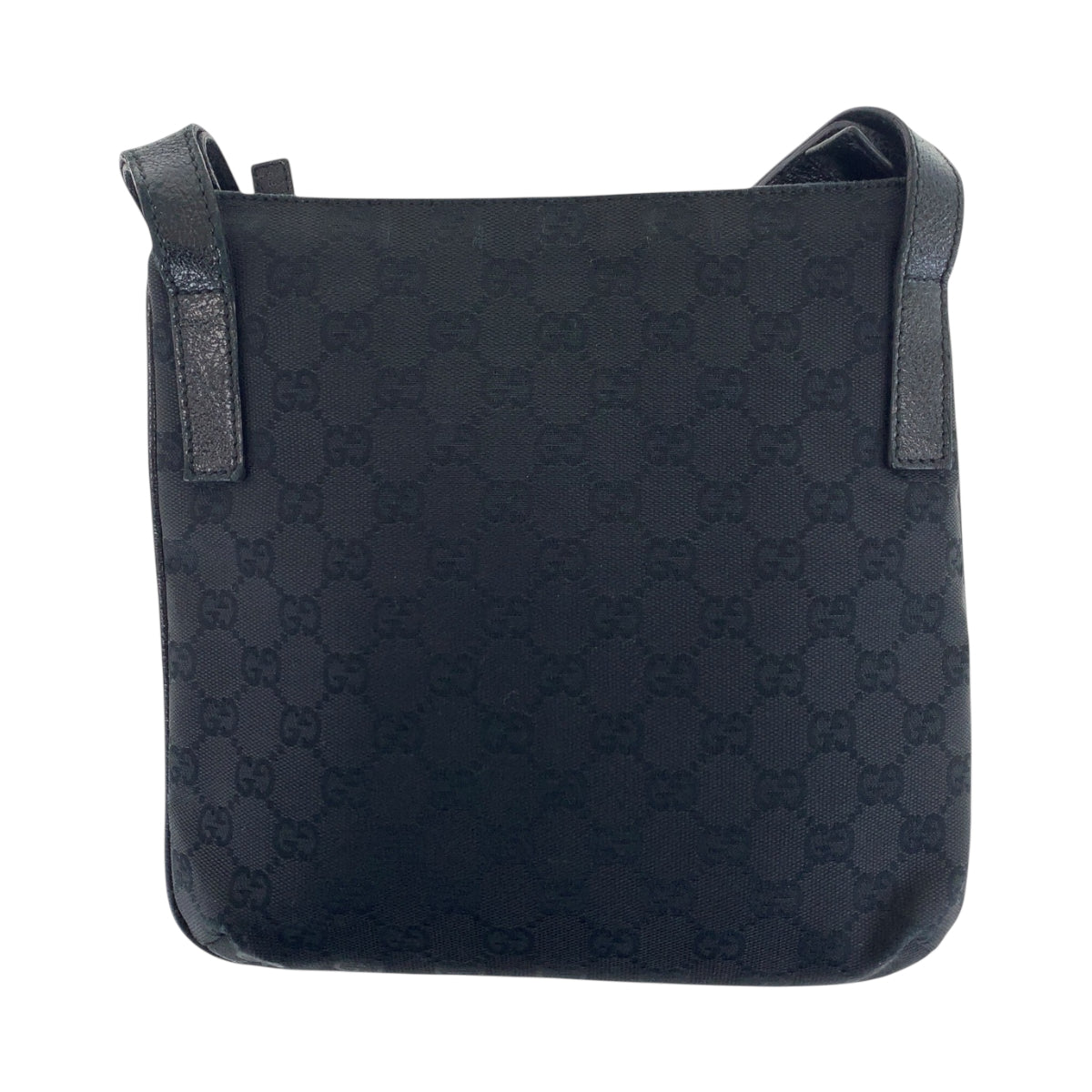 GUCCI Shoulder Bag 122793 GG canvas Black Silver