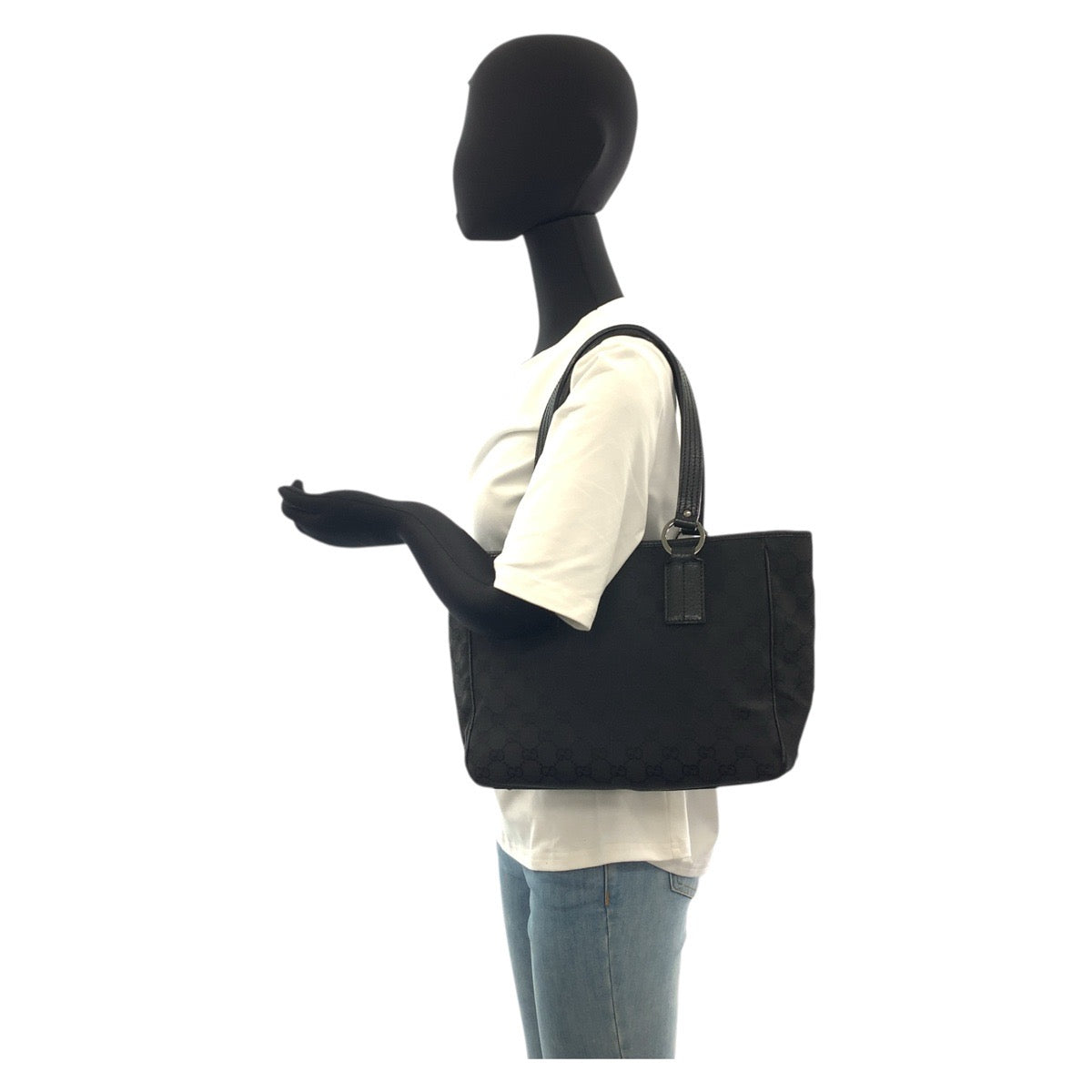 GUCCI Tote Bag 113019 GG canvas Black black