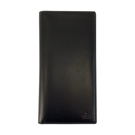 GUCCI Long Wallet Purse 030 1502 1530 leather Black black