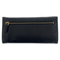 PRADA Long Wallet Purse leather Black gold Safiano