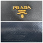 PRADA Long Wallet Purse leather Black gold Safiano