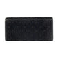 CELINE Long Wallet Purse YS 00/44 Suede Black SilverMetal C Macadam Pattern