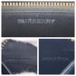 BURBERRY Long Wallet Purse PVC Black Silver Check Pattern